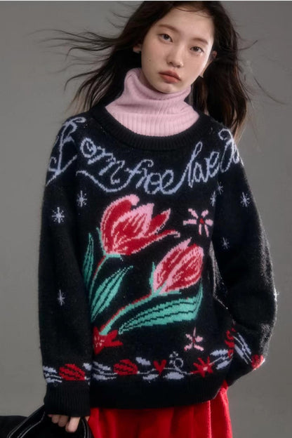 Snowy Night Wool Sweater Set-Up