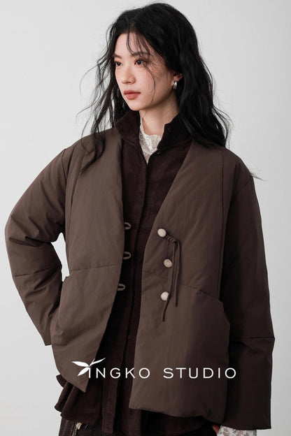 Fallen Leaves V-Neck Jacket