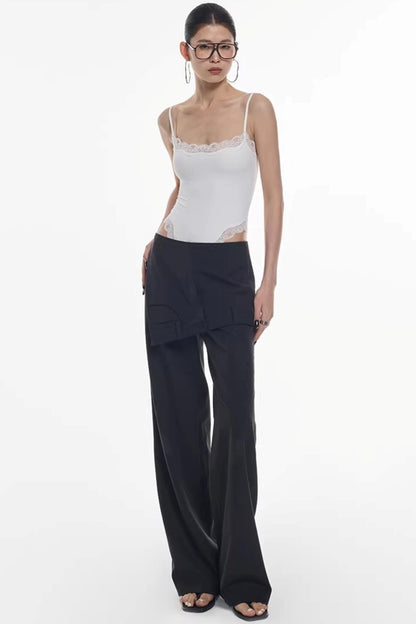 Lace Trim Camisole Jumpsuit Top