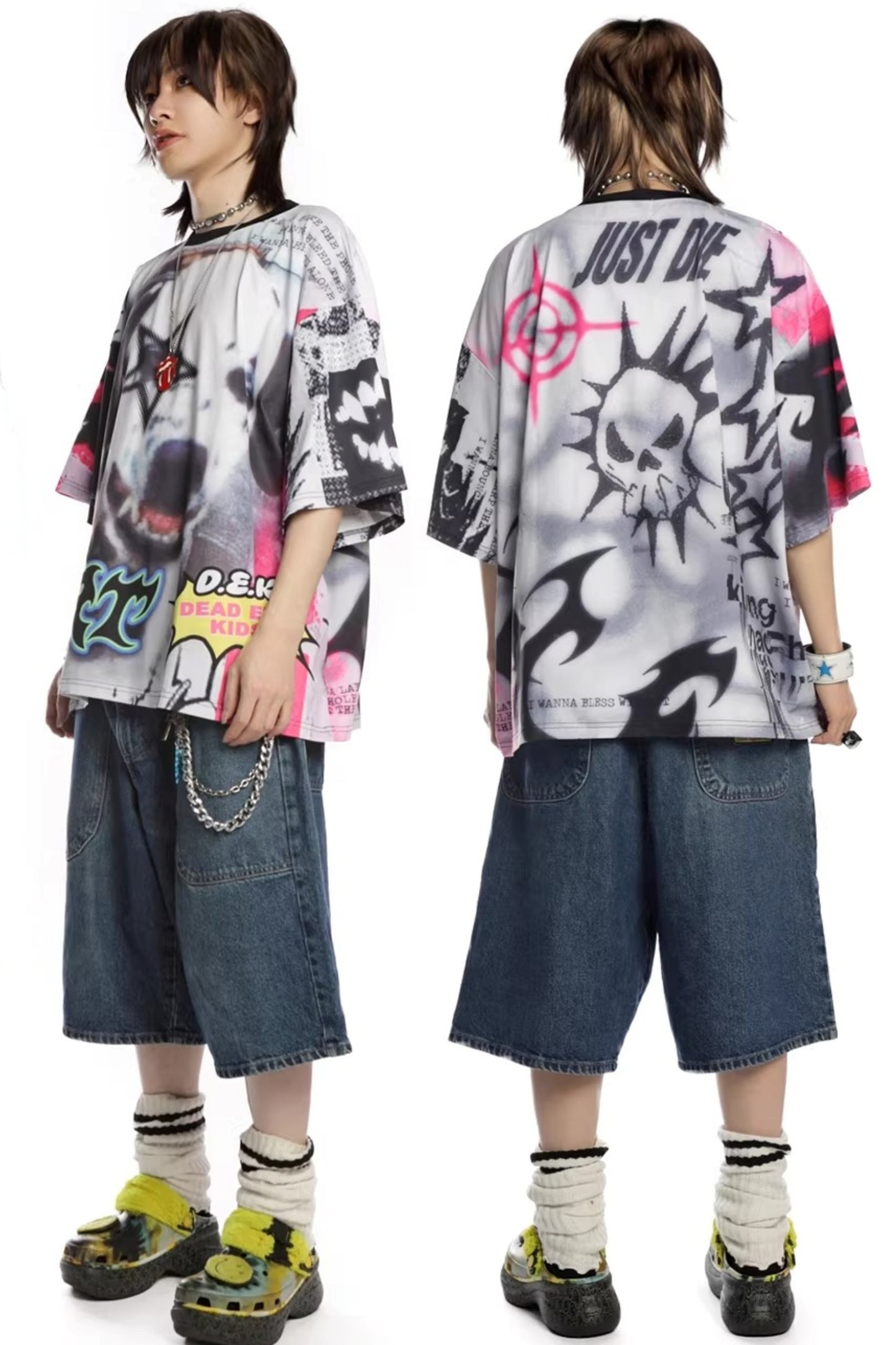 Graffiti Print Oversized T-Shirt