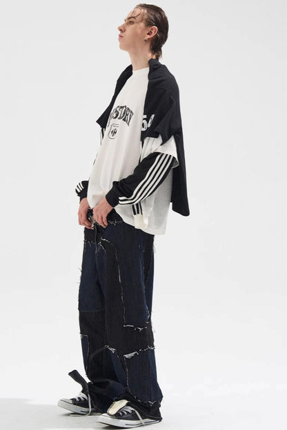 Fake Two Mottled T-Shirt