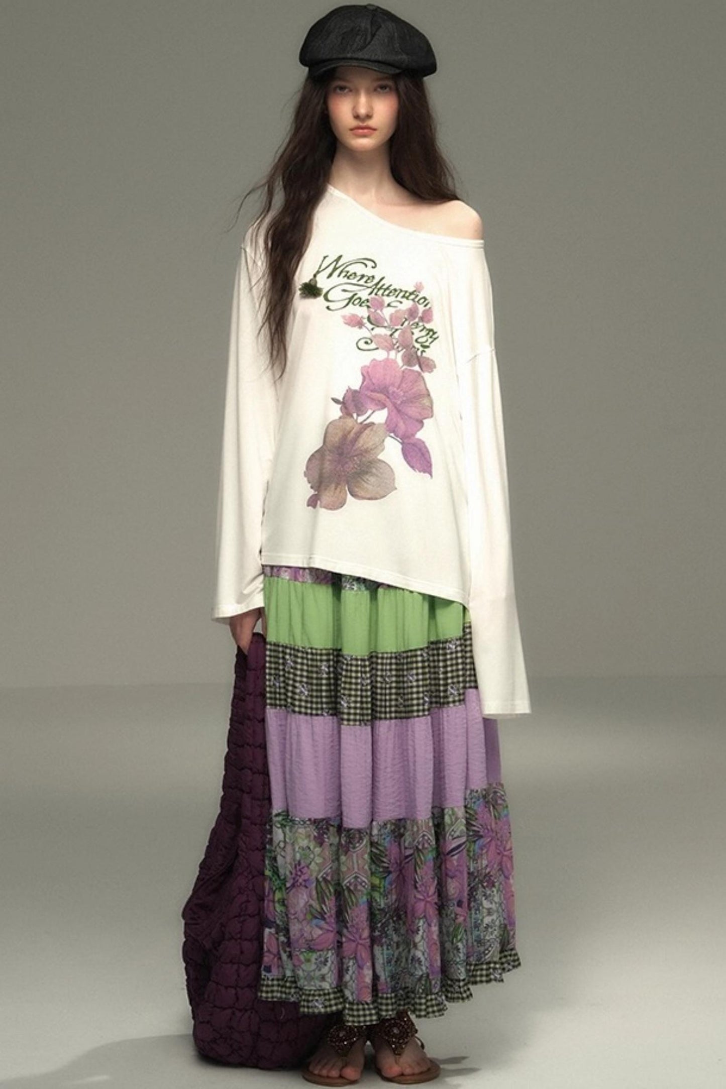 Tree of Life Tencel Slub Cotton Long Sleeve T-shirt