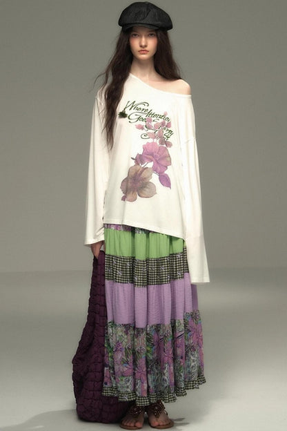 Tree of Life Tencel Slub Cotton Long Sleeve T-shirt