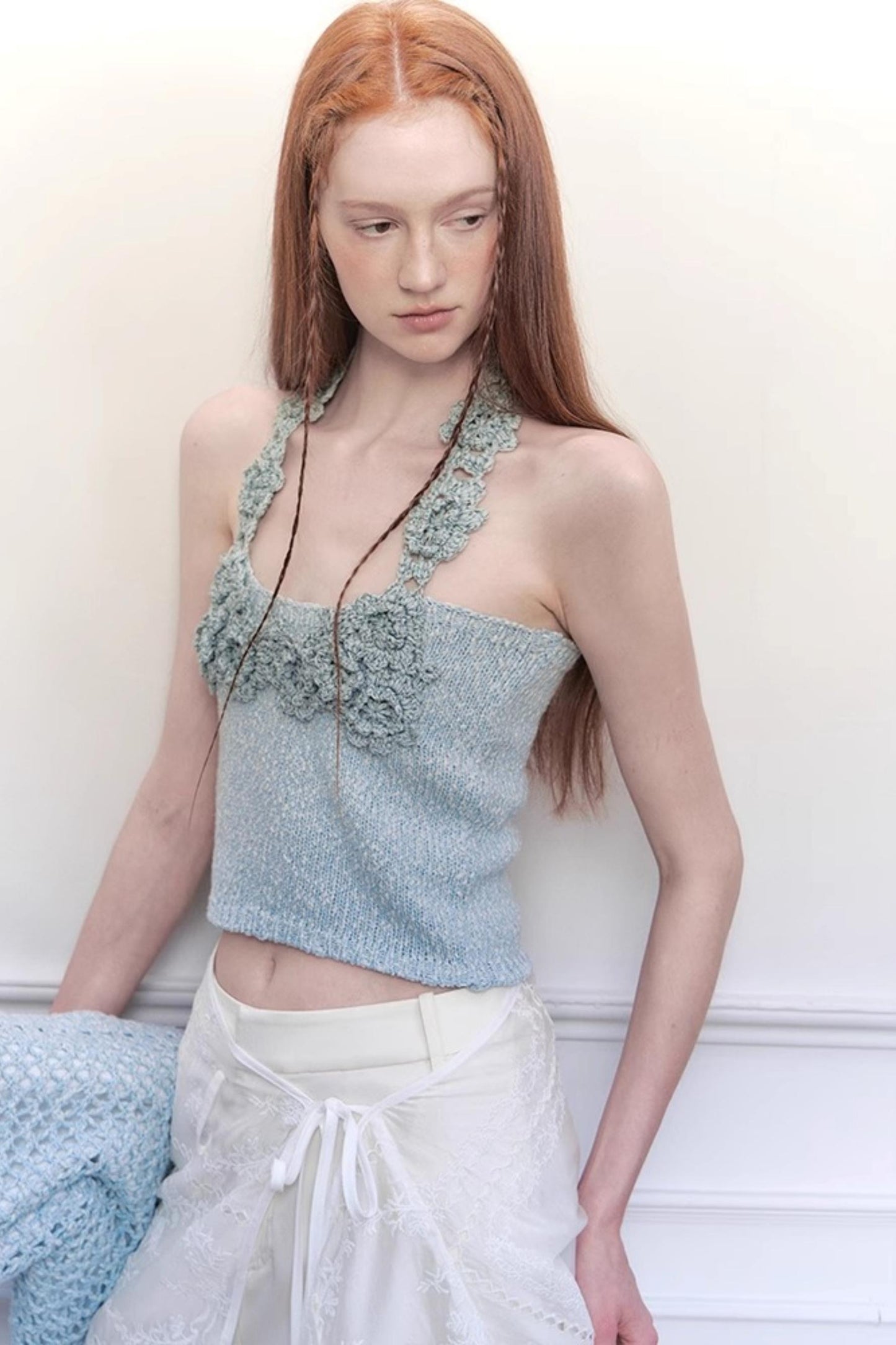 Summer Halter Knit Top