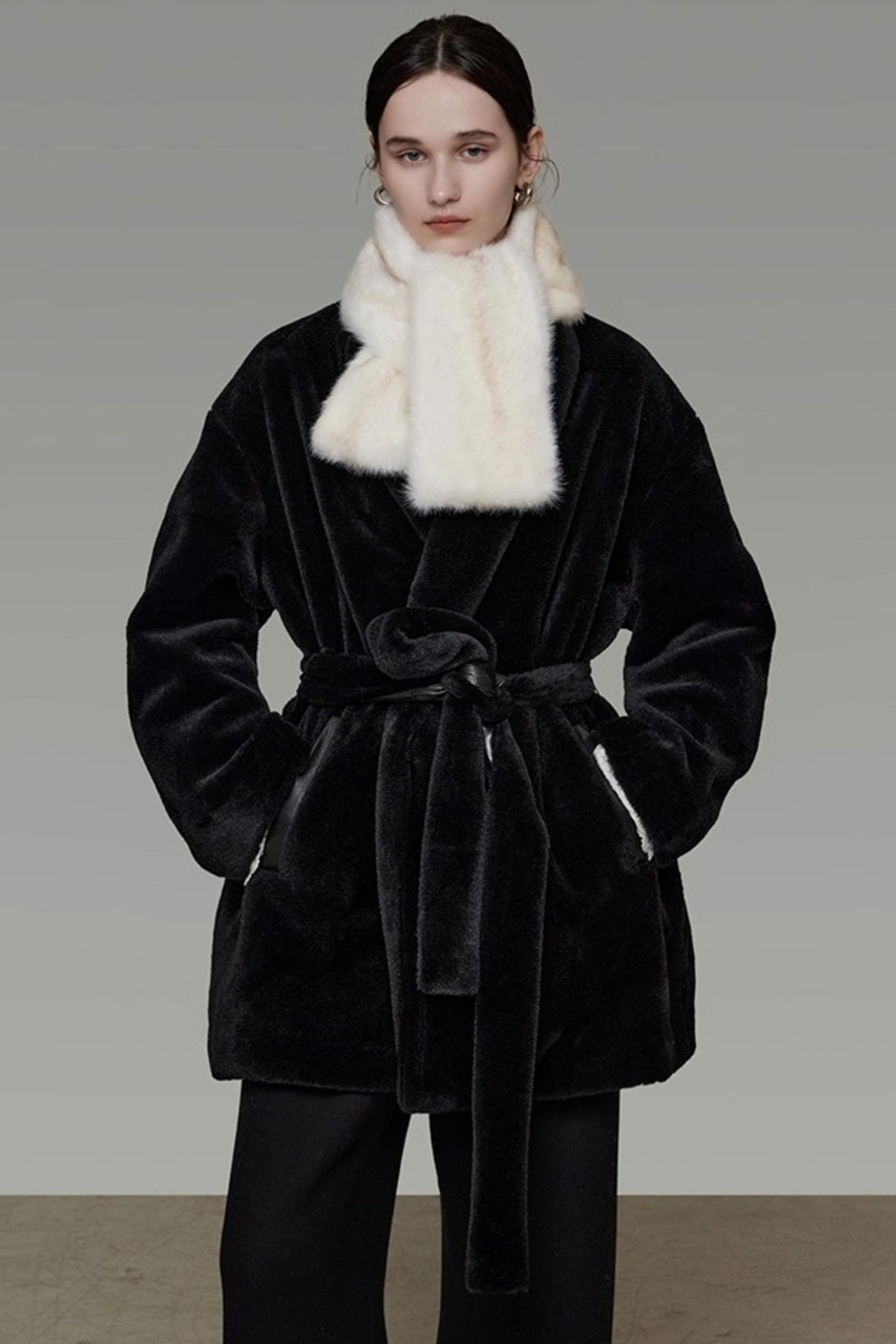 Retro Fur Neck Warmer Scarf