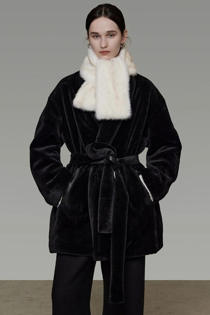 Retro Fur Neck Warmer Scarf