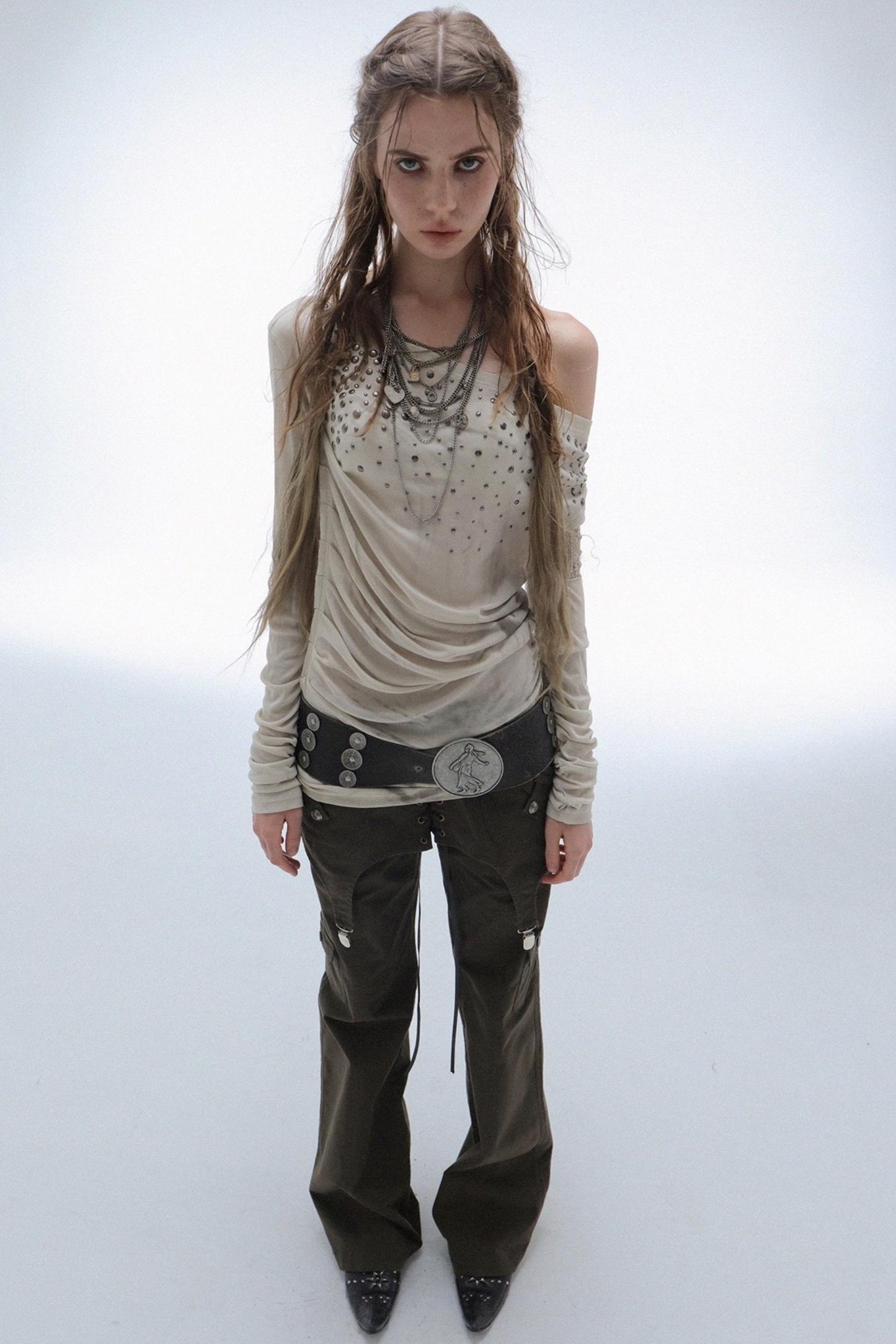 French Vintage Diamond Print Swing Top