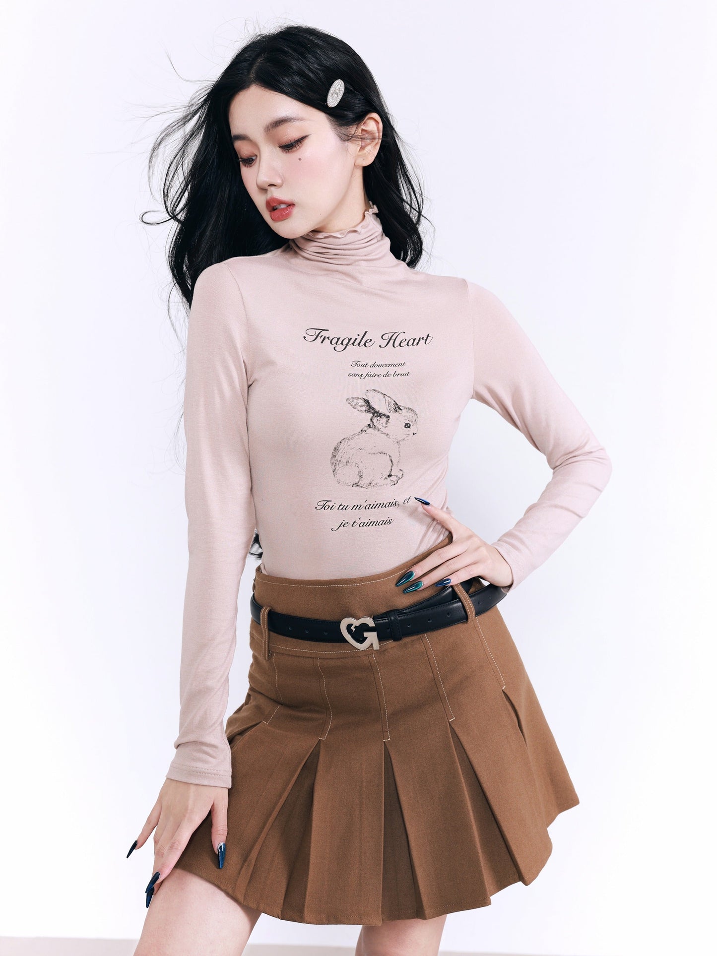 Long Sleeve Printed Slim T-Shirt