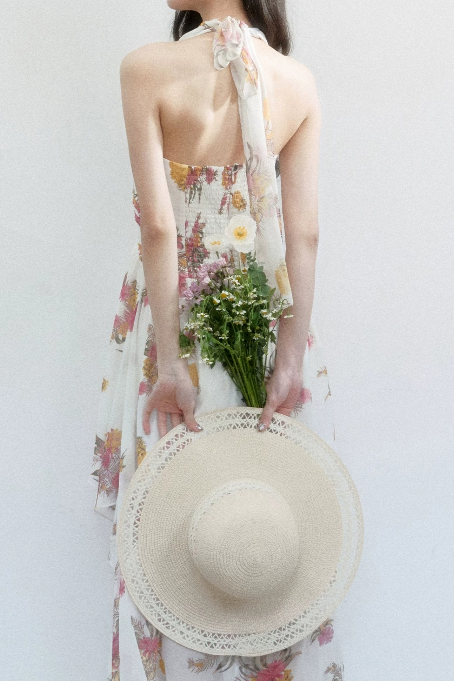 Chiffon Floral V-Neck Dress