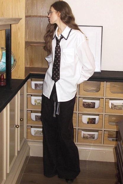 Shell-Edged Corduroy Winter Shirt