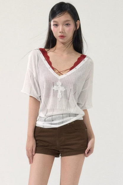 Batwing Sleeve Knit Top