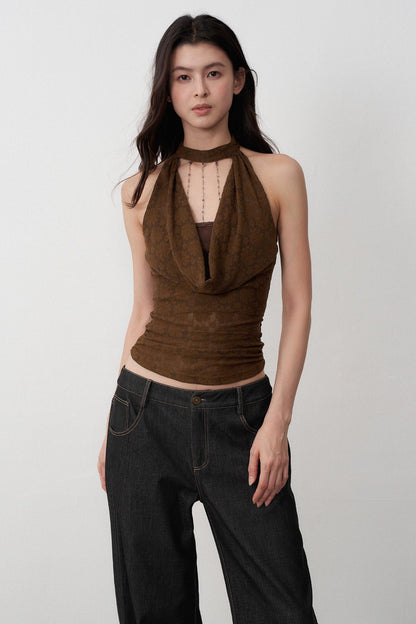 Lightweight Jacquard Swing Camisole