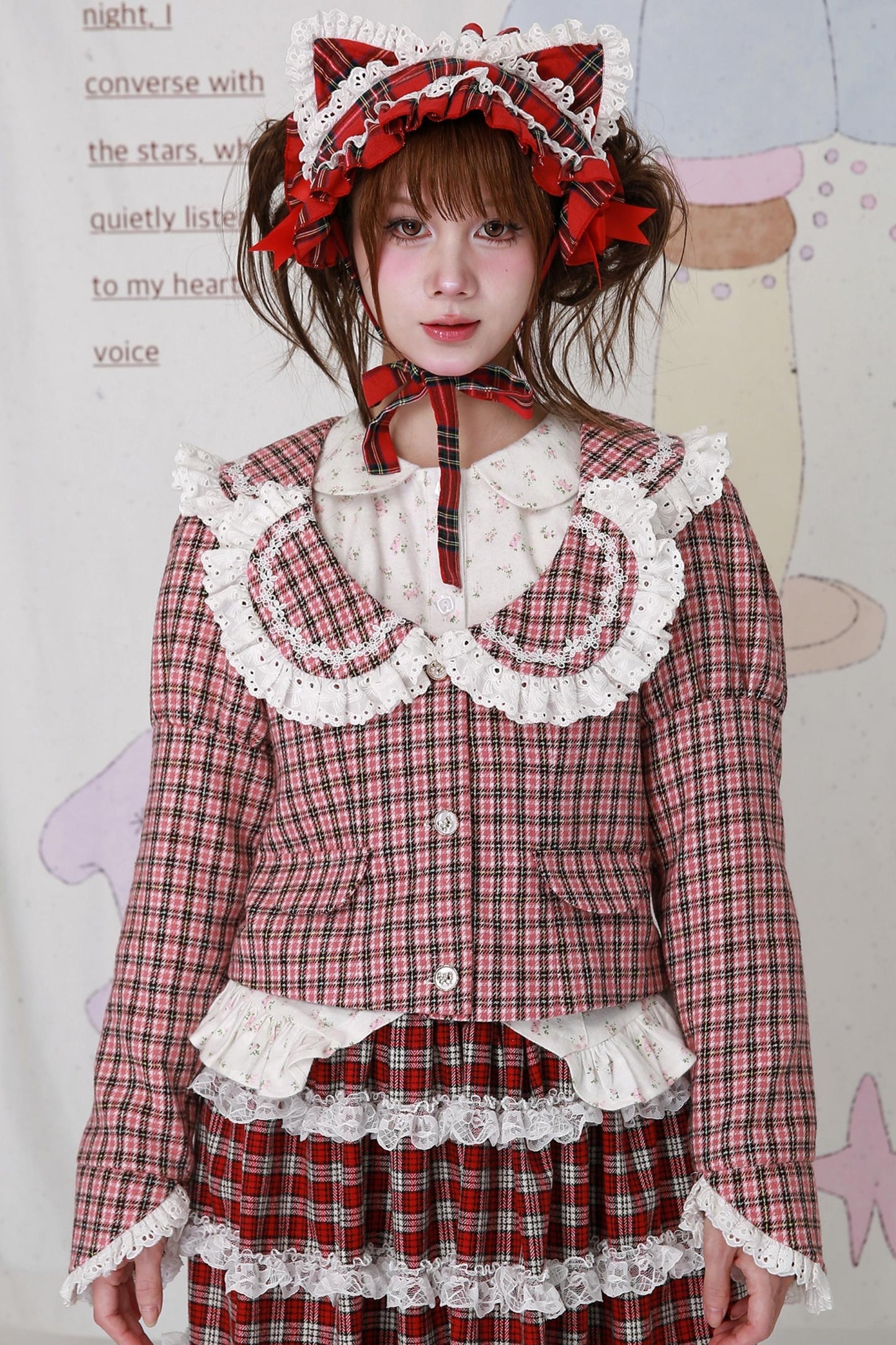 Christmas Pink Plaid Top