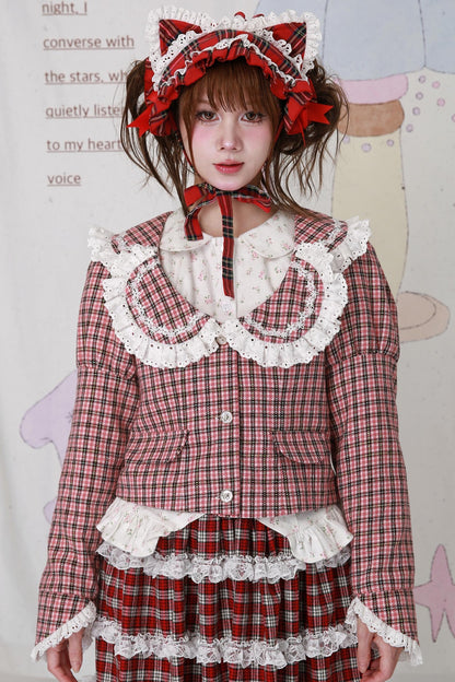 Christmas Pink Plaid Top