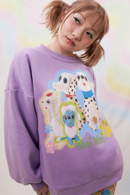 Purple Dalmatian Pullover Top