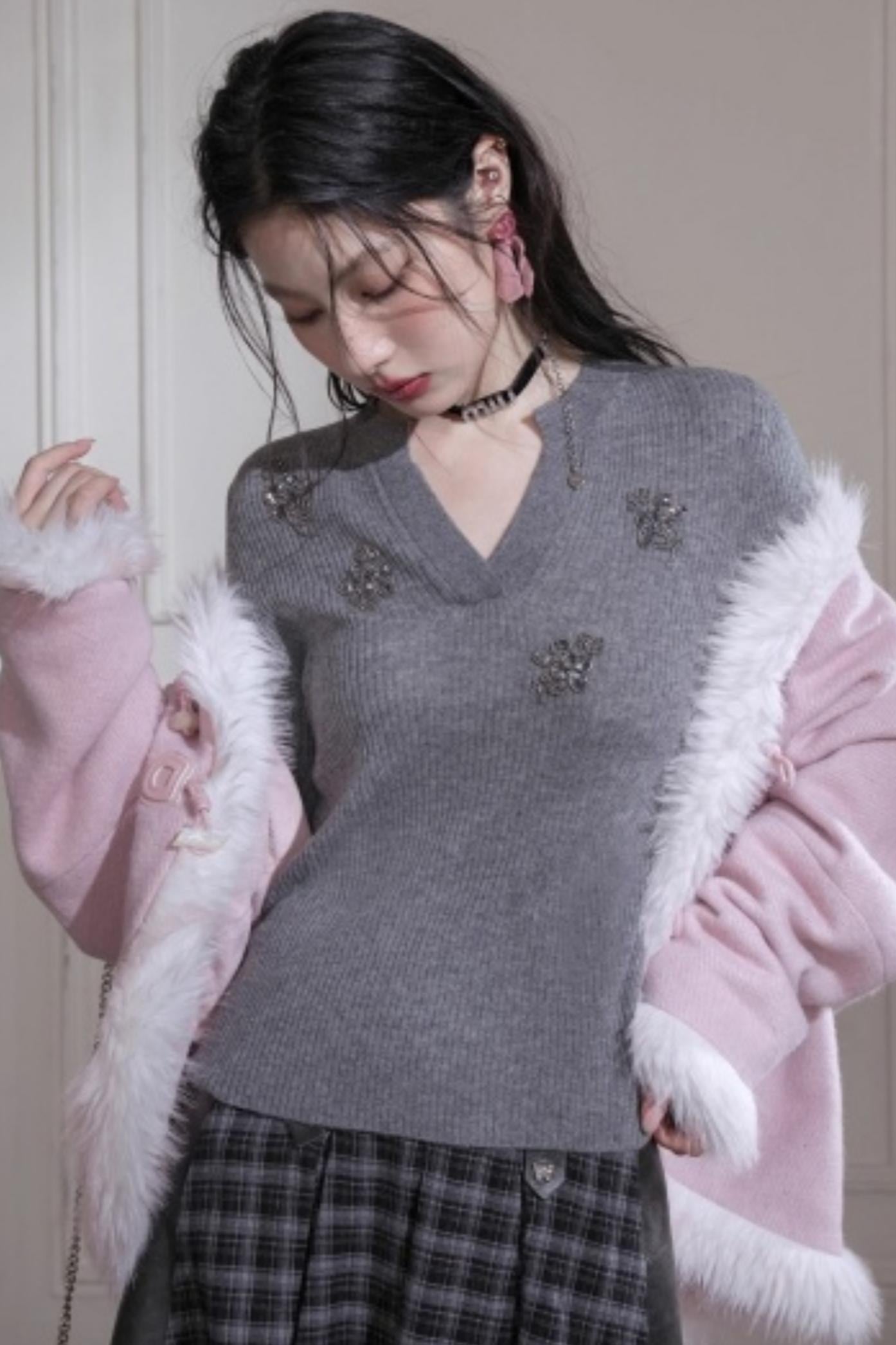 Sheep Wool Sequin Top