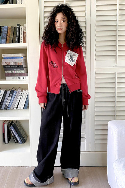 Kitten Print Sweatshirt