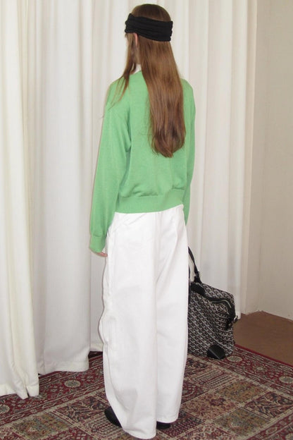 Emerald Pleated Knitwear Cardigan