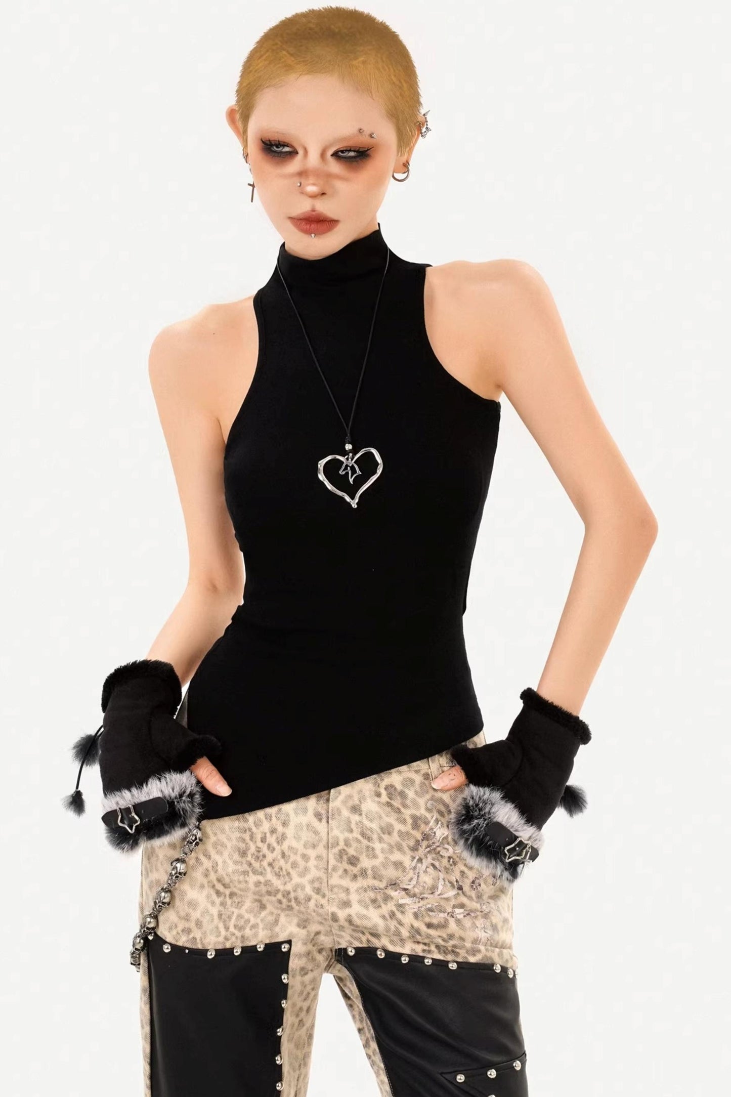 Retro Stand-Up Collar Vest