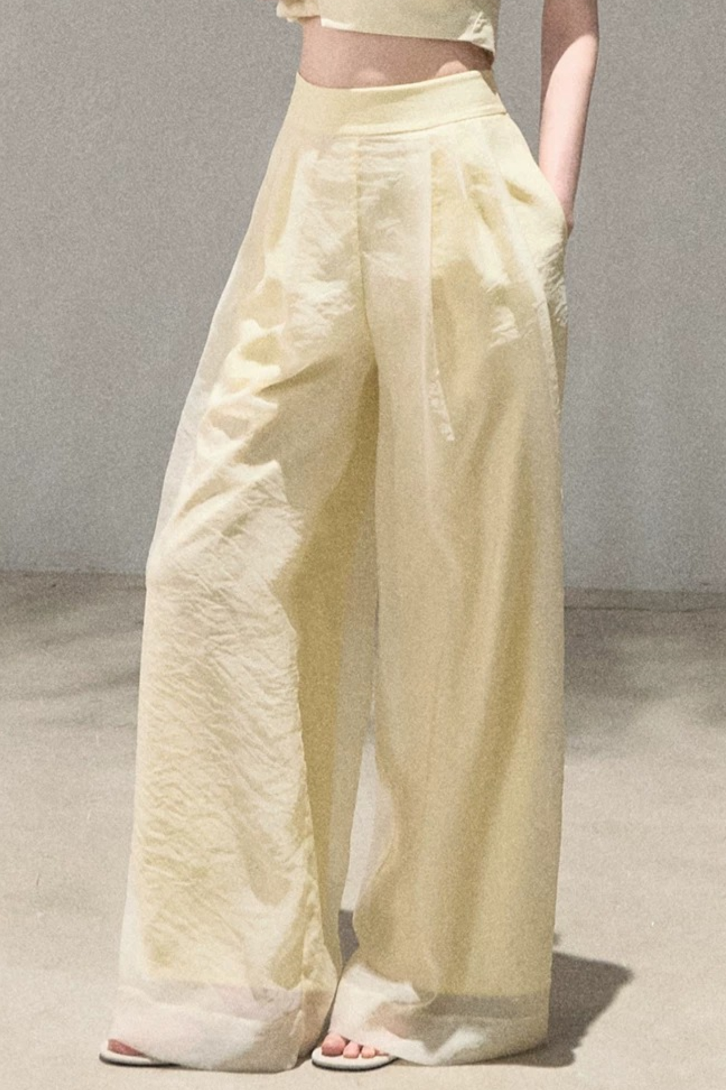 Old Money Mesh Wide-Leg Pants
