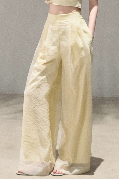 Old Money Mesh Wide-Leg Pants