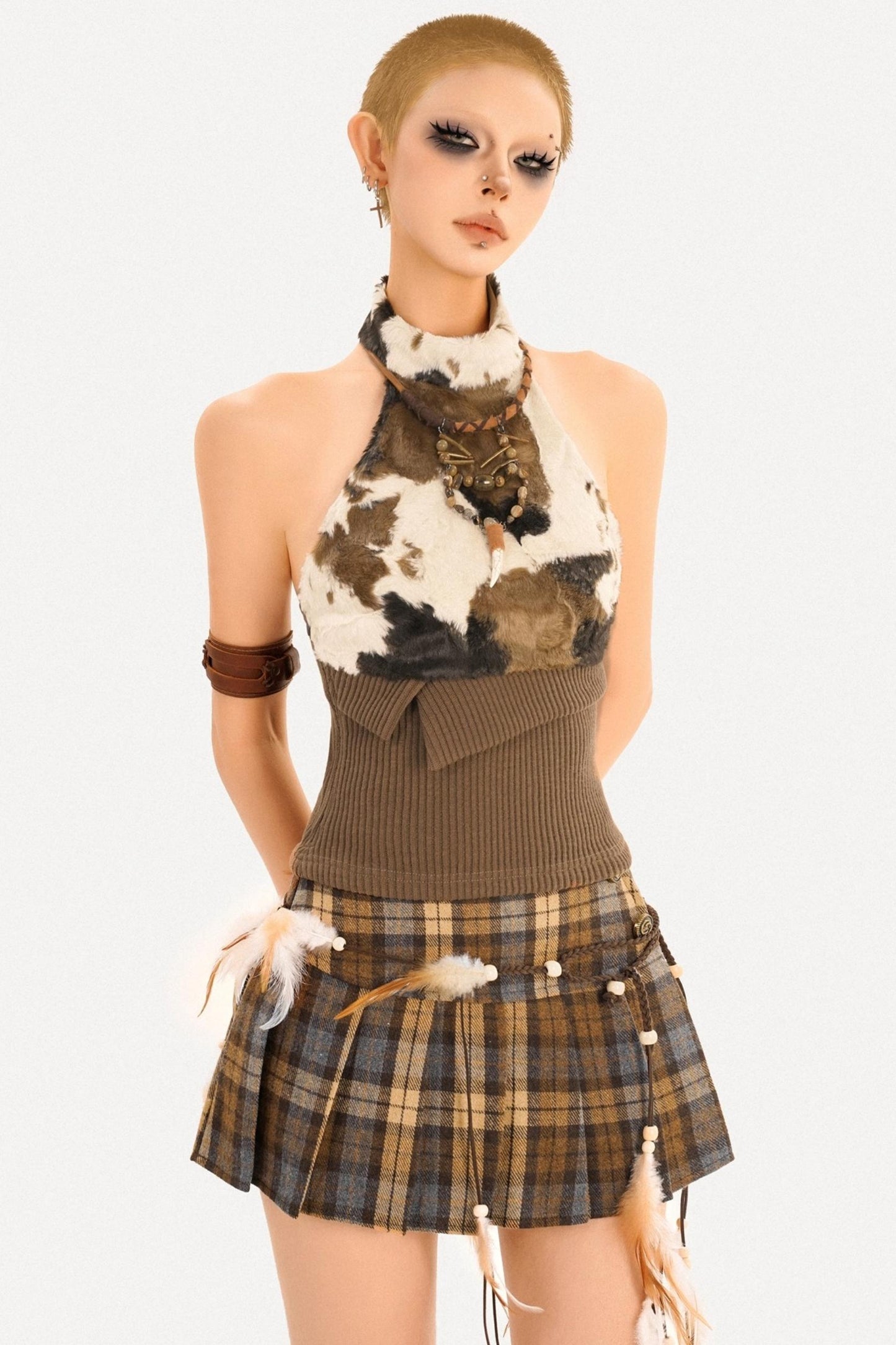 Retro Furry Halter Top