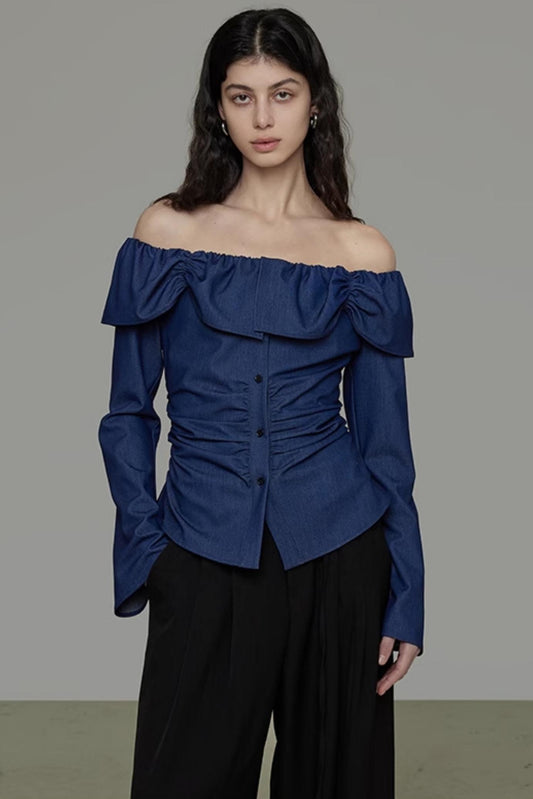 One-Shoulder Lace Top