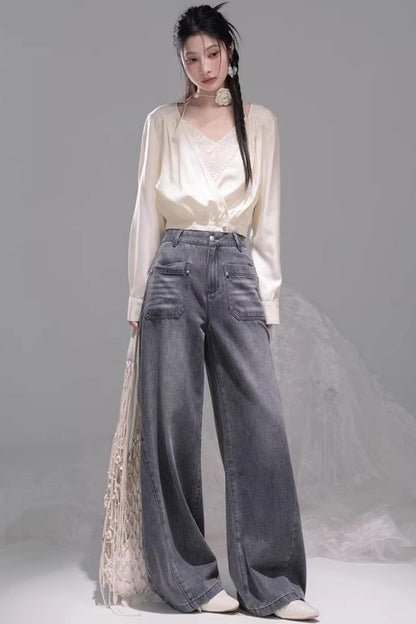 Embroidered Apricot Halter Top Set