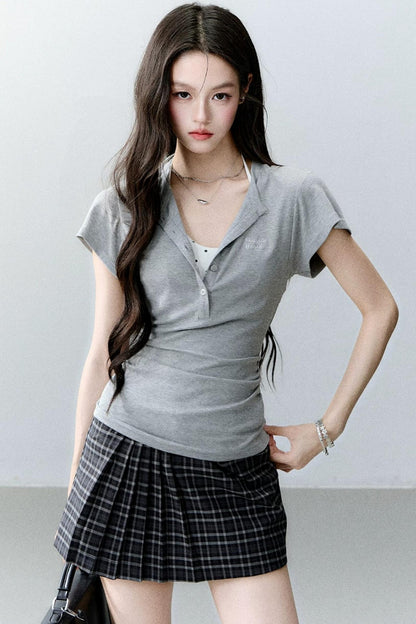 Polka Dot Backless Top