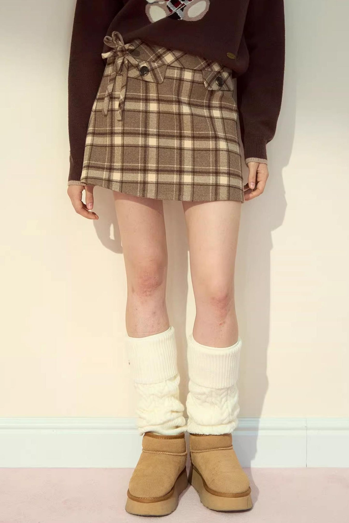 Plaid A-Line Skirt