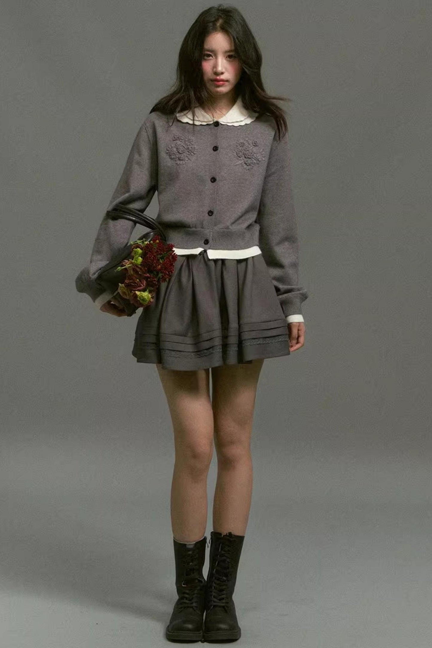 Sunset Rose Crochet Sweater