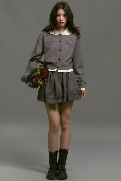 Sunset Rose Crochet Sweater