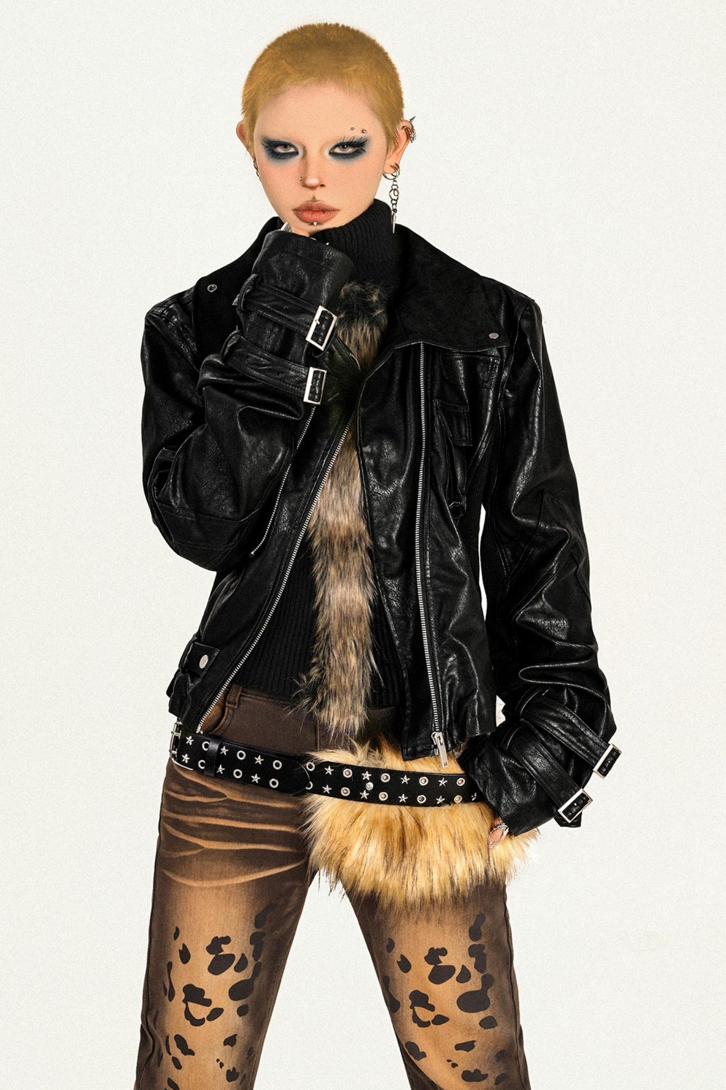 Black Punk Biker Jacket