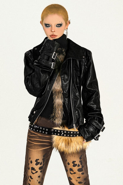 Black Punk Biker Jacket