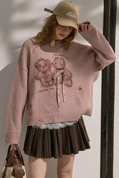 Bear Knitted Sweater