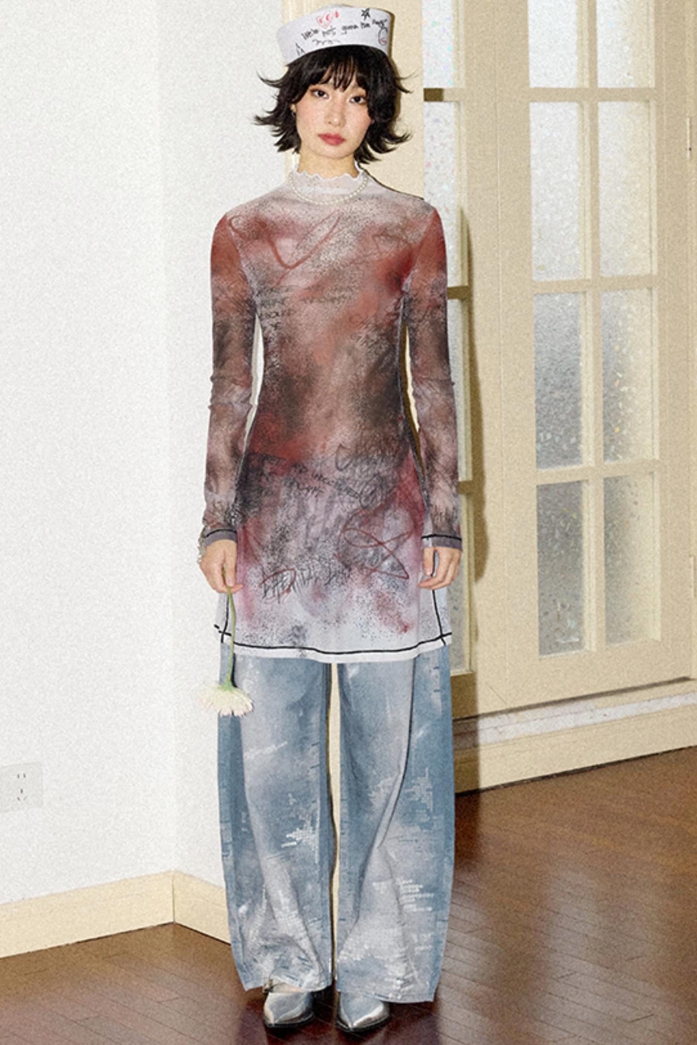 Neon Graffiti Long Sleeve Tee