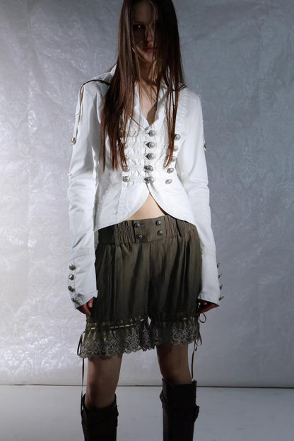 Patchwork Leather Napoleon Jacket