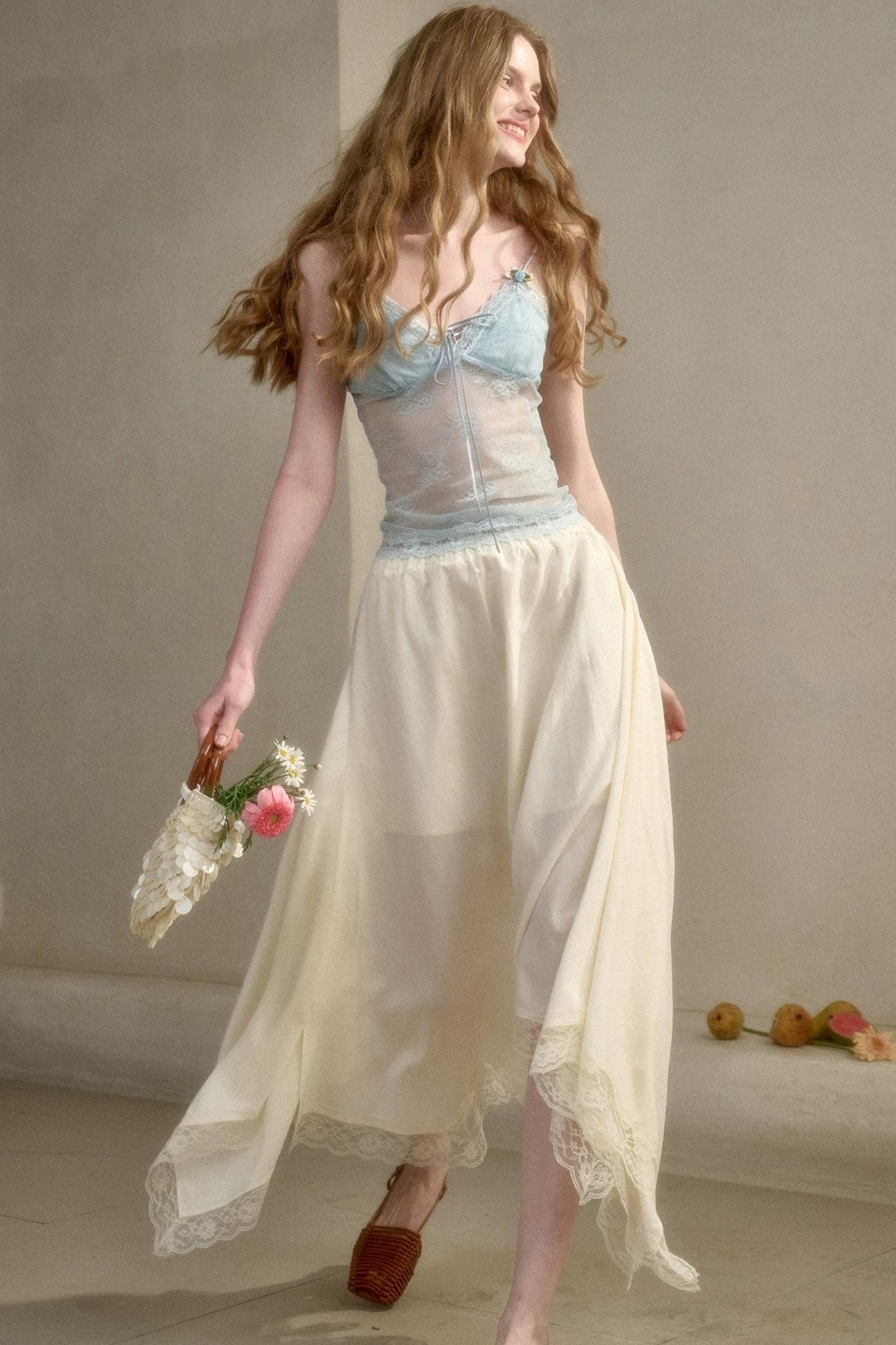 Pure French Lace Ruched Top