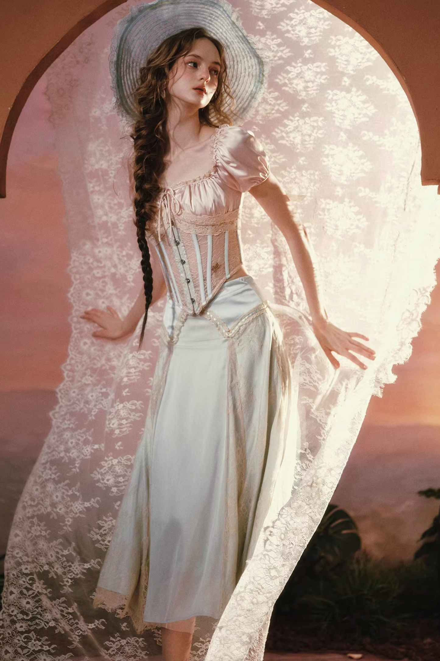 Lacemade Satin Corset Set-Up