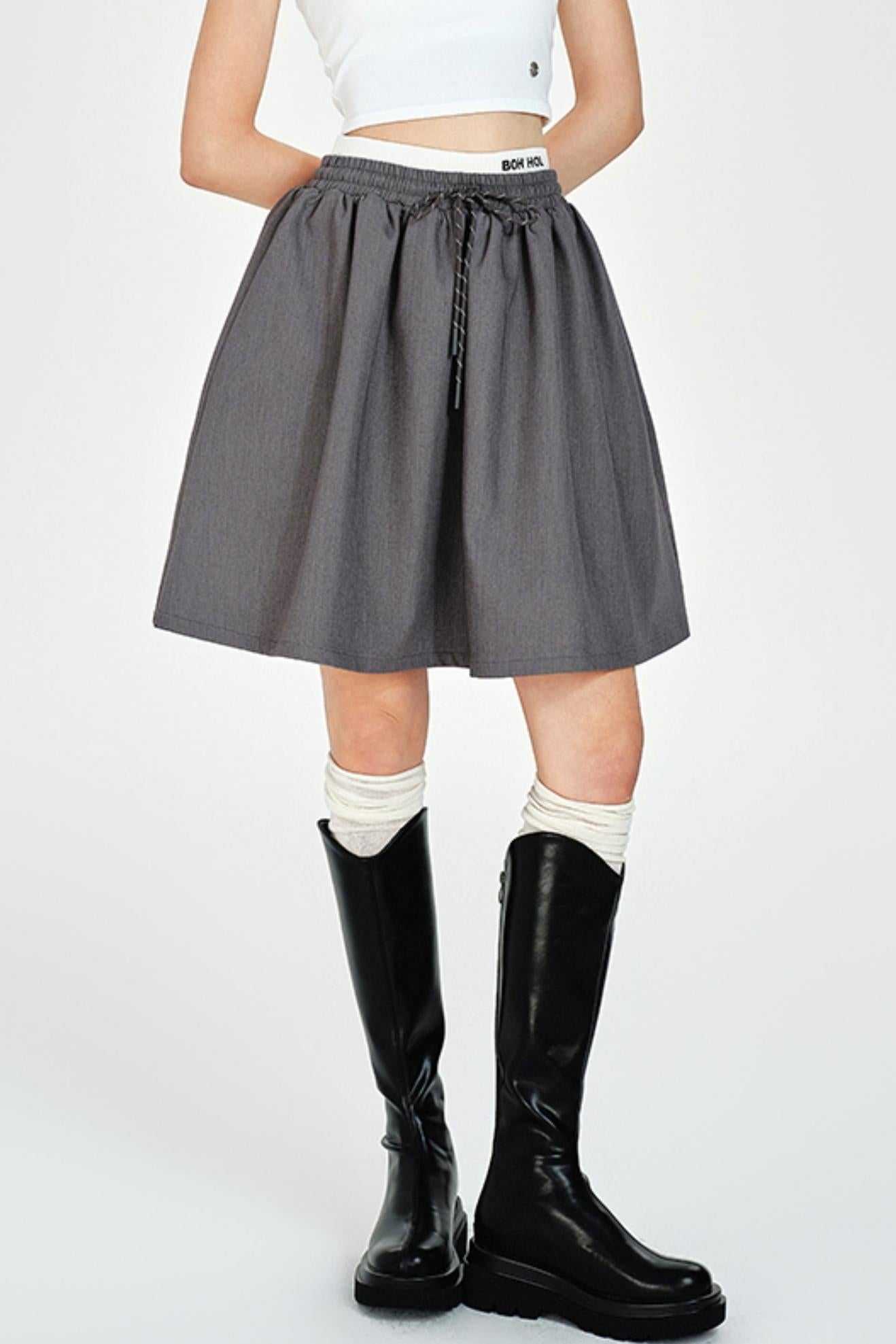 Color Collision Suit Skirt