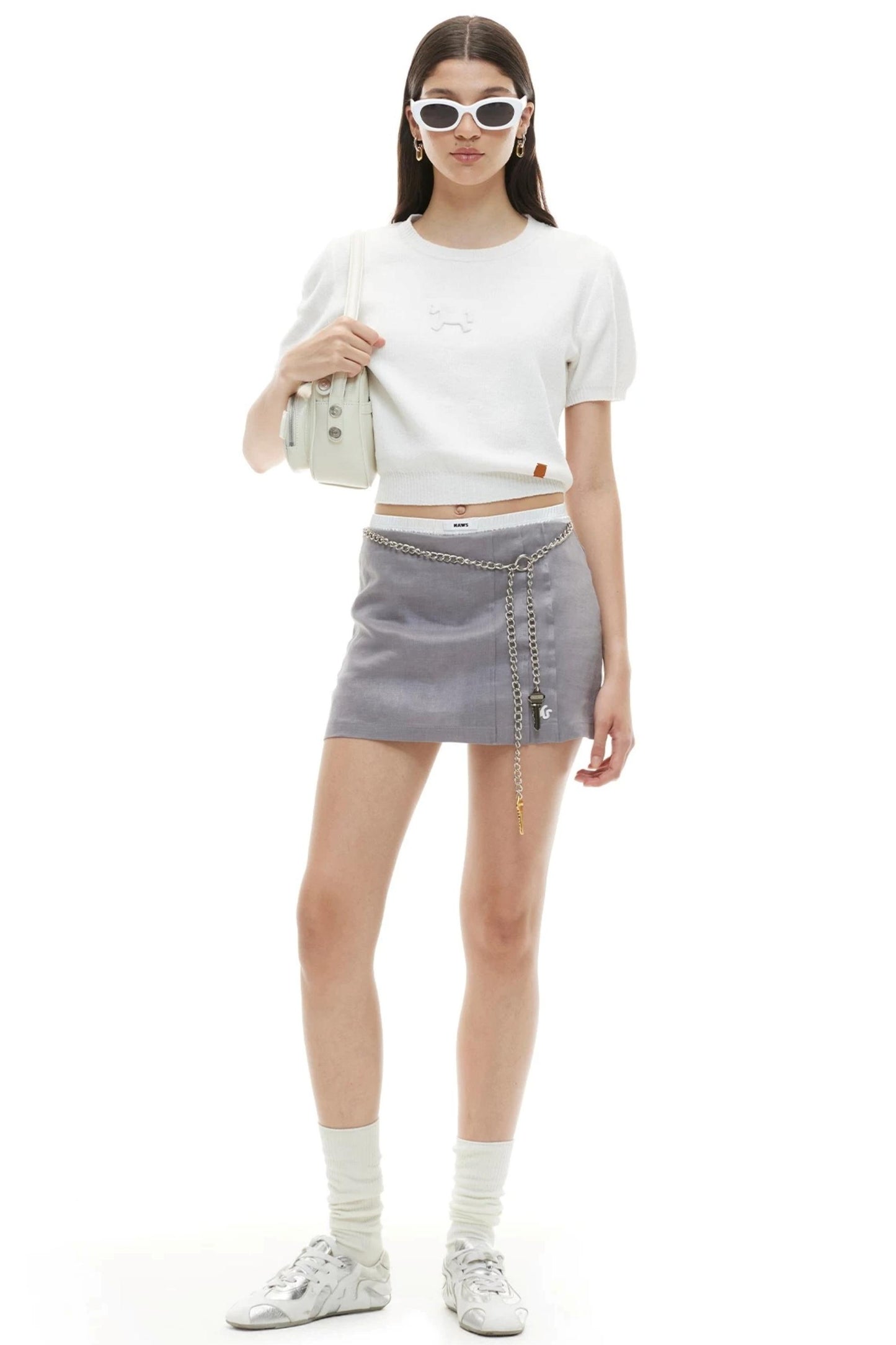 Lyocell Linen A-Line Short Skirt