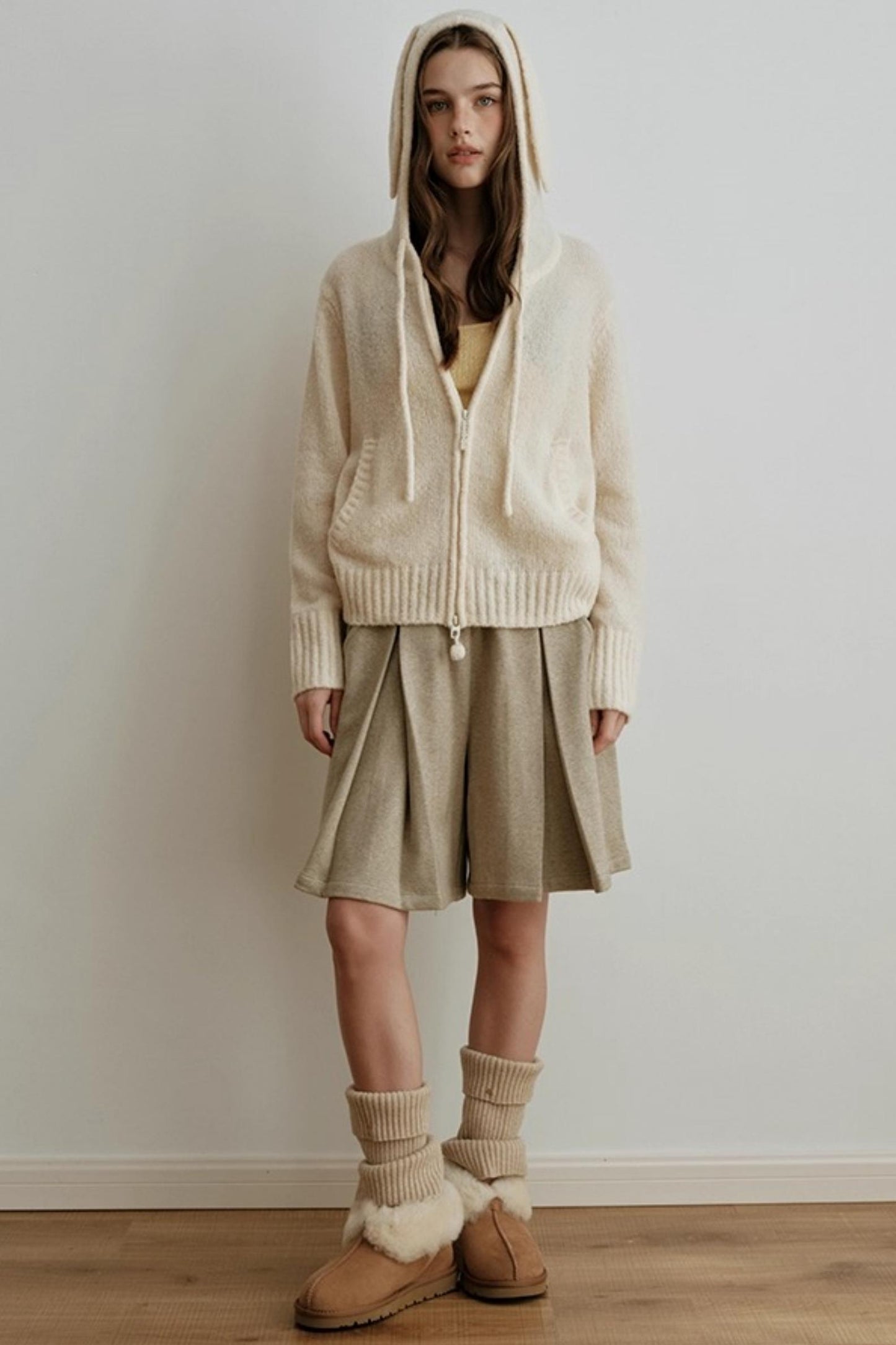 Yarn-Dyed Wool Bermuda Shorts