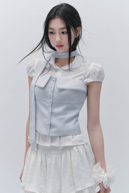 Korean Chic Layered Camisole Top Set-Up