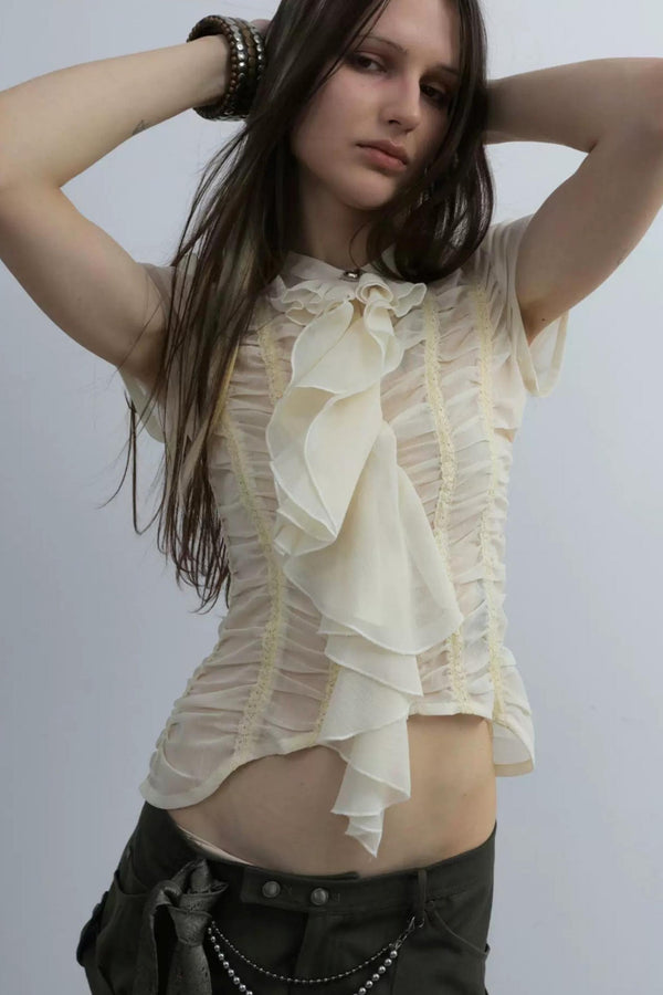 Handmade Victorian Chiffon Blouse
