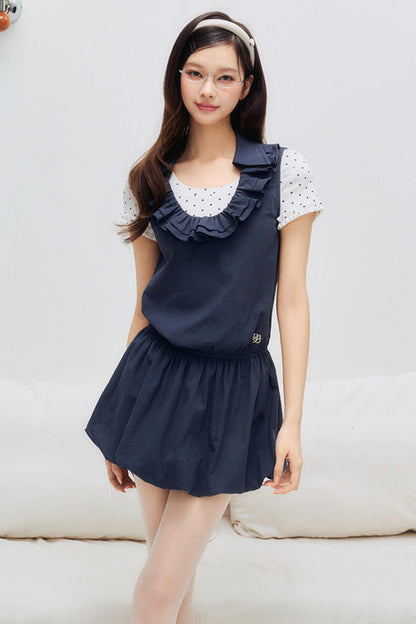 Floral Lace U-Neck Dress