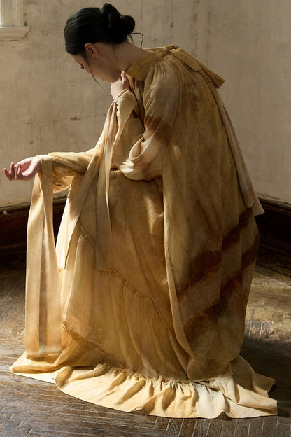 Romantic Lace-up Flowing Skirt Set-Up