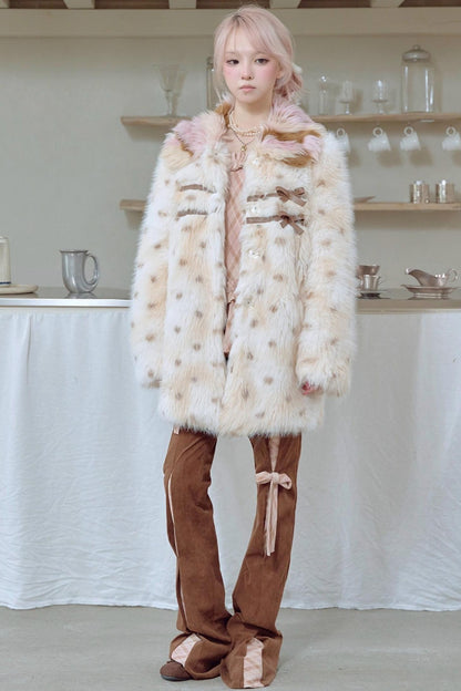 Corduroy Patchwork Flared Pants