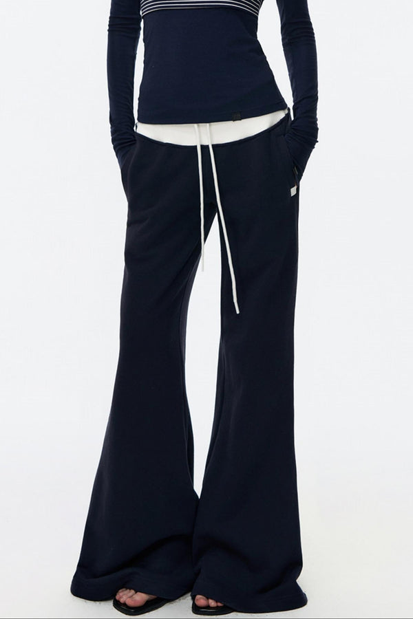 Color-Blocked Flared Sweatpants