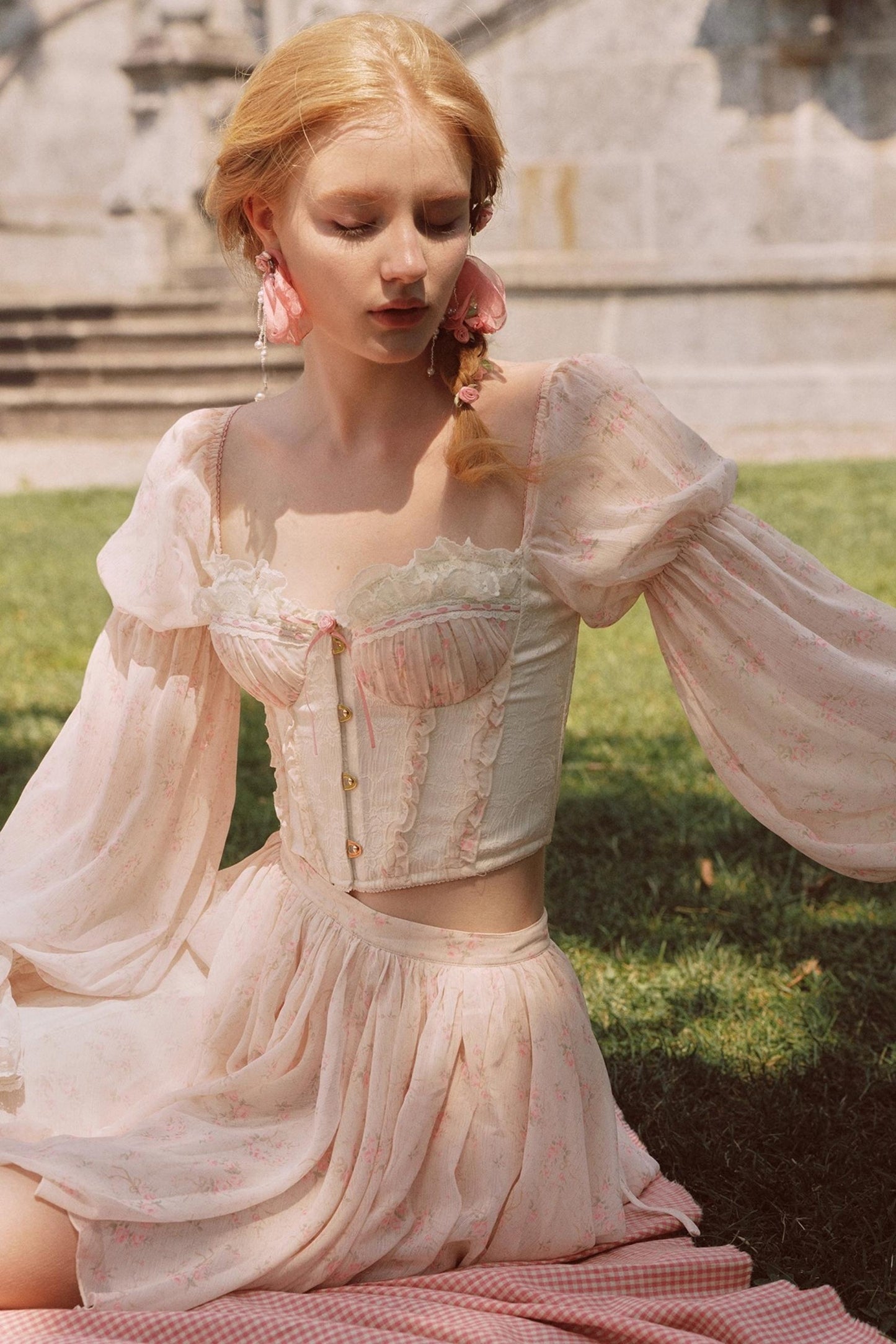 Custom Jacquard Corset Top