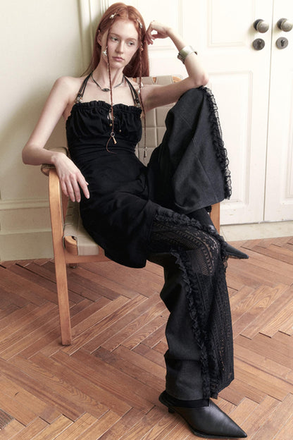 Black Beaded Summer Dress